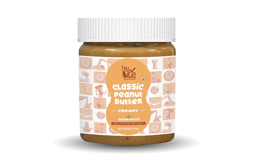 Trubite Classic Peanut Butter Creamy   Plastic Jar  350 grams